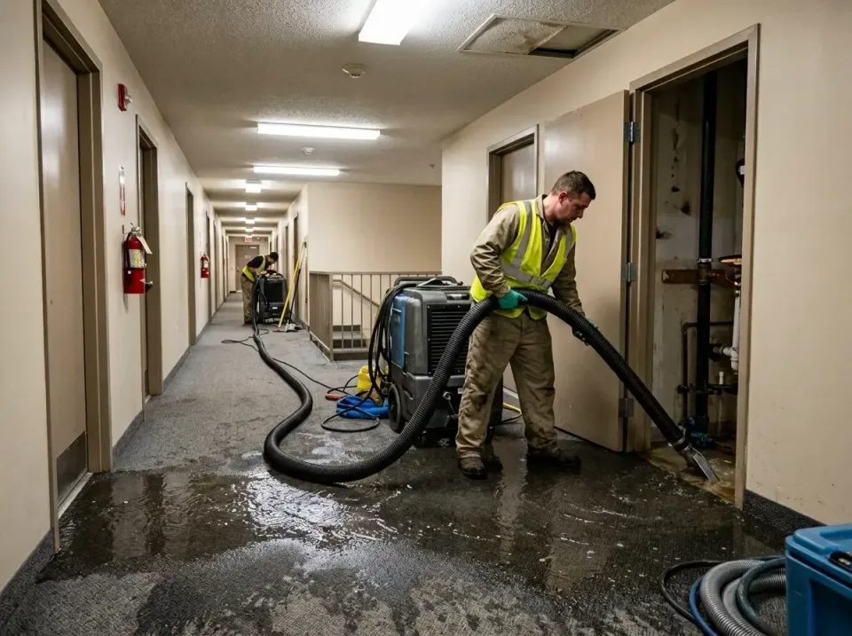 multi-unit-apartment-hallway-f-005 — frequently asked questions, Emergency Burst Pipe Water Extraction & Removal in West End…